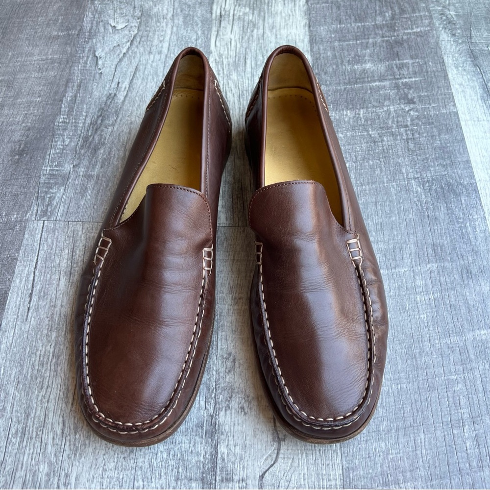 Cole Haan Brown Leather Slip On Loafers Men’s Size 11.5 Comfort Dress Shoes